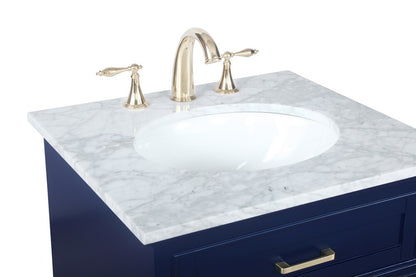 Elegant Furniture & Lighting - Americana 24 inch Single bathroom vanity in Blue - VF15024BL veiw 4