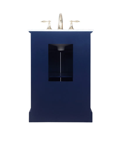 Elegant Furniture & Lighting - Americana 24 inch Single bathroom vanity in Blue - VF15024BL veiw 8