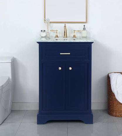 Elegant Furniture & Lighting - Americana 24 inch Single bathroom vanity in Blue - VF15024BL veiw 9