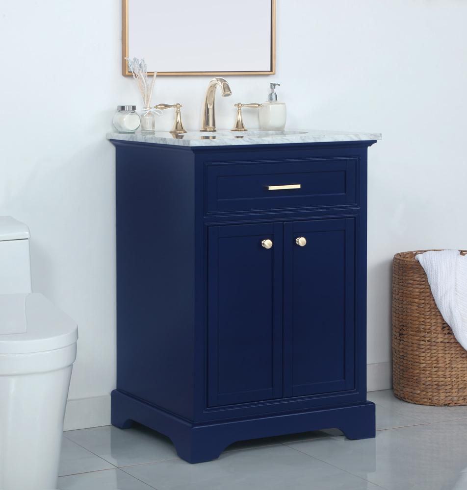 Elegant Furniture & Lighting - Americana 24 inch Single bathroom vanity in Blue - VF15024BL veiw 10