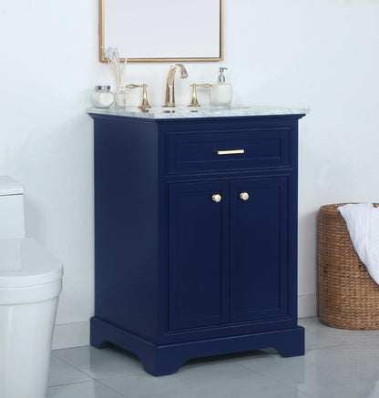 Elegant Furniture & Lighting - Americana 24 inch Single bathroom vanity in Blue - VF15024BL veiw 10