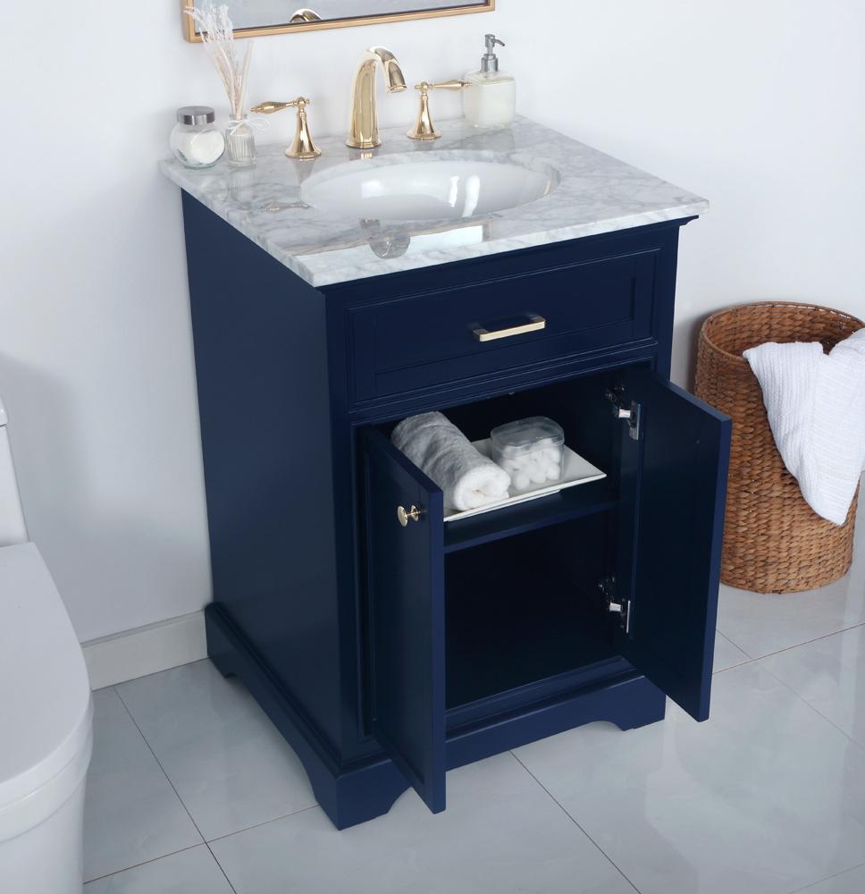 Elegant Furniture & Lighting - Americana 24 inch Single bathroom vanity in Blue - VF15024BL veiw 11