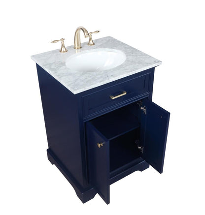 Elegant Furniture & Lighting - Americana 24 inch Single bathroom vanity in Blue - VF15024BL veiw 16