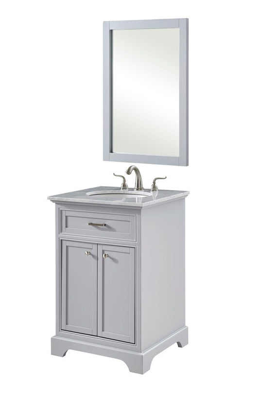 Elegant Furniture & Lighting - Americana 24 In. Single Bathroom Vanity Set In Light Grey - VF15024GR veiw 1