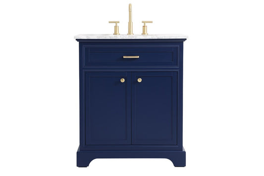 Elegant Furniture & Lighting - Americana 30 inch Single bathroom vanity in Blue - VF15030BL veiw 1