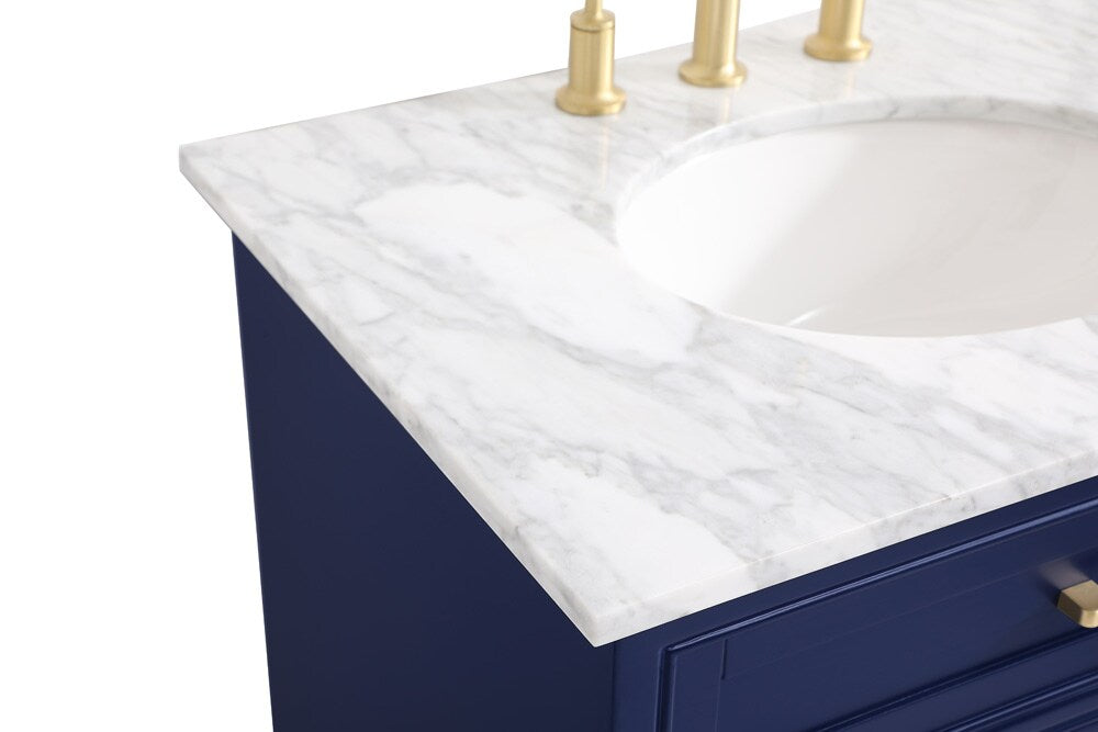 Elegant Furniture & Lighting - Americana 30 inch Single bathroom vanity in Blue - VF15030BL veiw 4