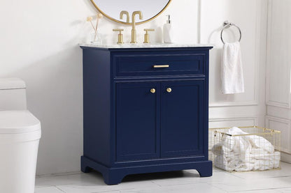 Elegant Furniture & Lighting - Americana 30 inch Single bathroom vanity in Blue - VF15030BL veiw 9