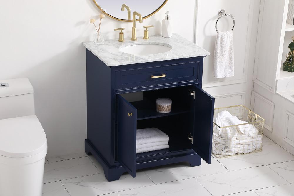 Elegant Furniture & Lighting - Americana 30 inch Single bathroom vanity in Blue - VF15030BL veiw 10