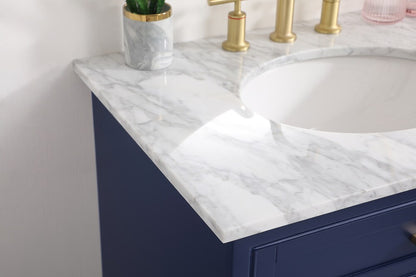 Elegant Furniture & Lighting - Americana 30 inch Single bathroom vanity in Blue - VF15030BL veiw 11