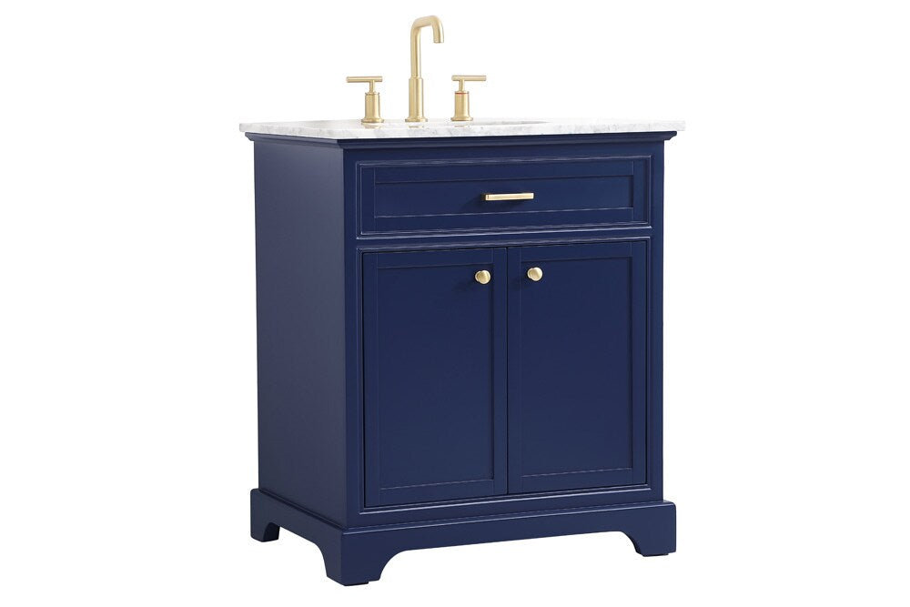Elegant Furniture & Lighting - Americana 30 inch Single bathroom vanity in Blue - VF15030BL veiw 13