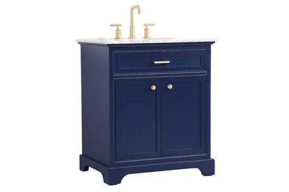 Elegant Furniture & Lighting - Americana 30 inch Single bathroom vanity in Blue - VF15030BL veiw 13