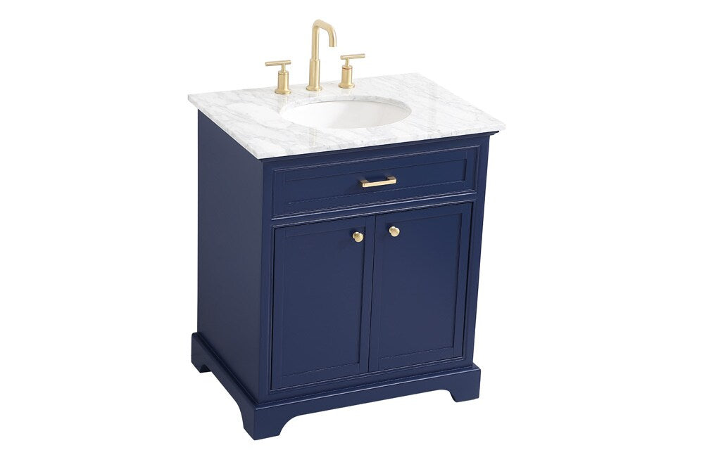 Elegant Furniture & Lighting - Americana 30 inch Single bathroom vanity in Blue - VF15030BL veiw 14