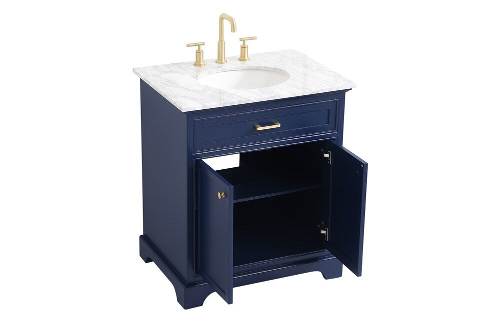 Elegant Furniture & Lighting - Americana 30 inch Single bathroom vanity in Blue - VF15030BL veiw 15
