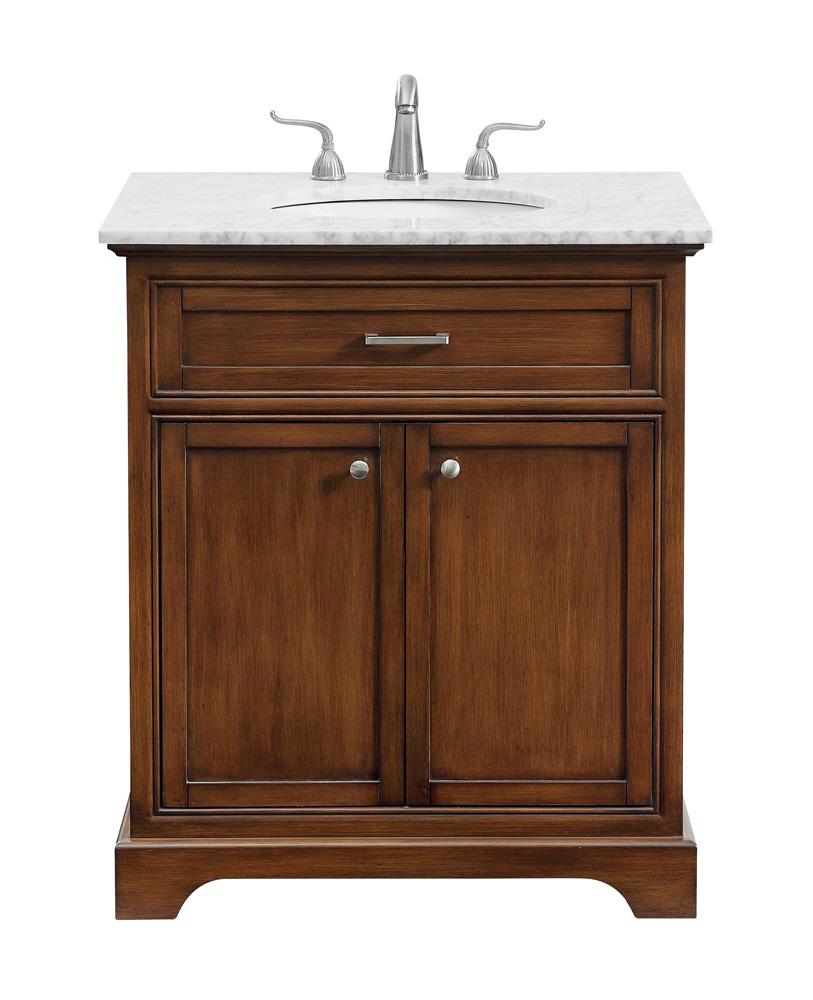 Elegant Furniture & Lighting - Americana 30 In. Single Bathroom Vanity Set In Teak - VF15030TK veiw 1