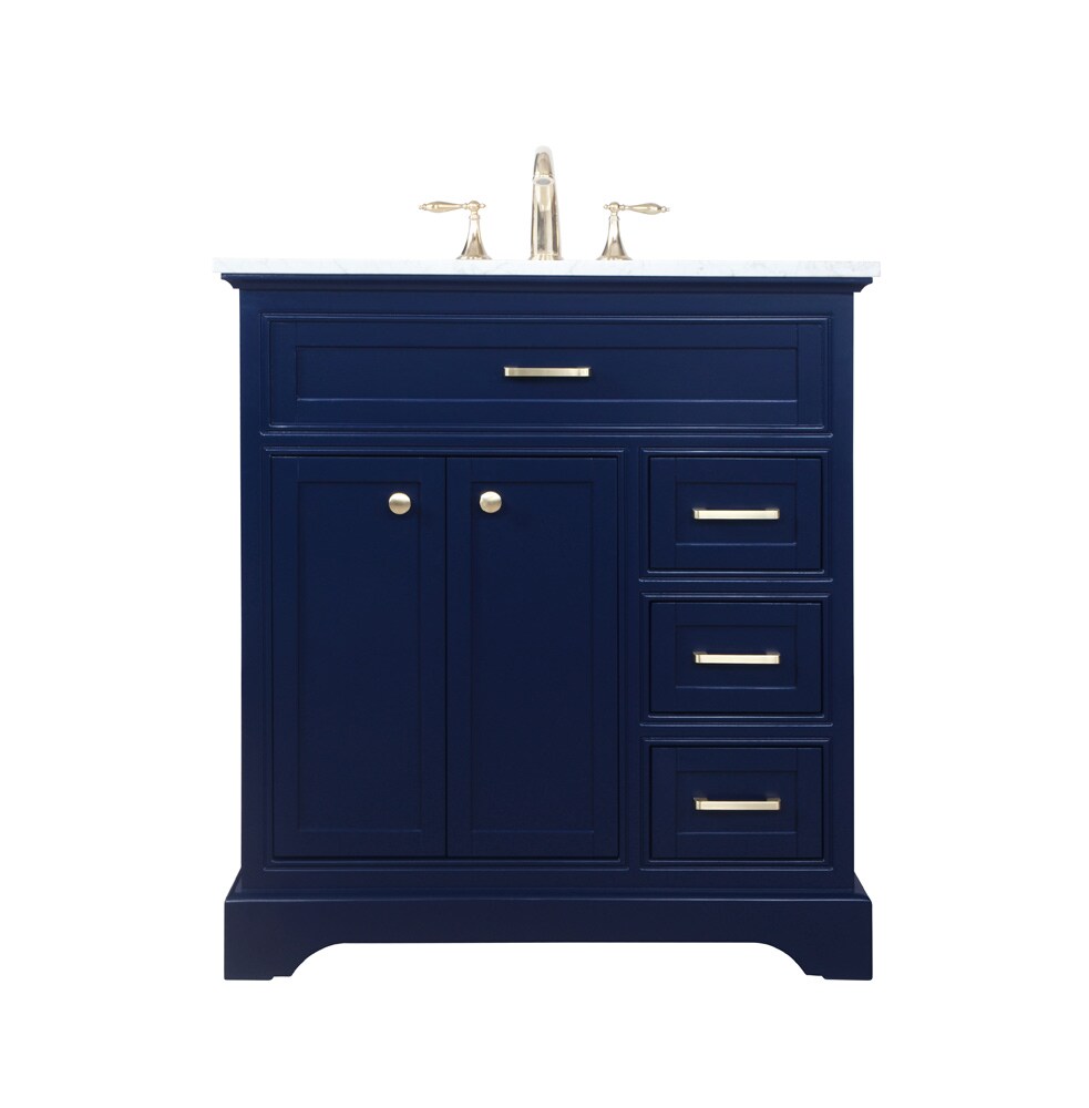 Elegant Furniture & Lighting - Americana 32 inch Single bathroom vanity in Blue - VF15032BL veiw 1