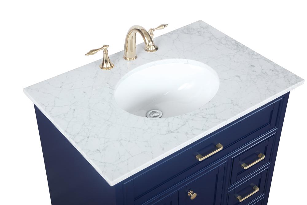 Elegant Furniture & Lighting - Americana 32 inch Single bathroom vanity in Blue - VF15032BL veiw 3