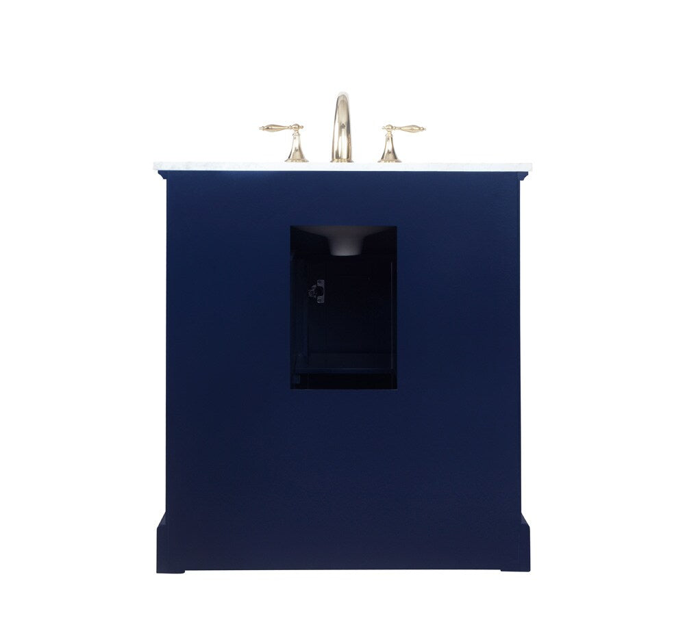 Elegant Furniture & Lighting - Americana 32 inch Single bathroom vanity in Blue - VF15032BL veiw 8