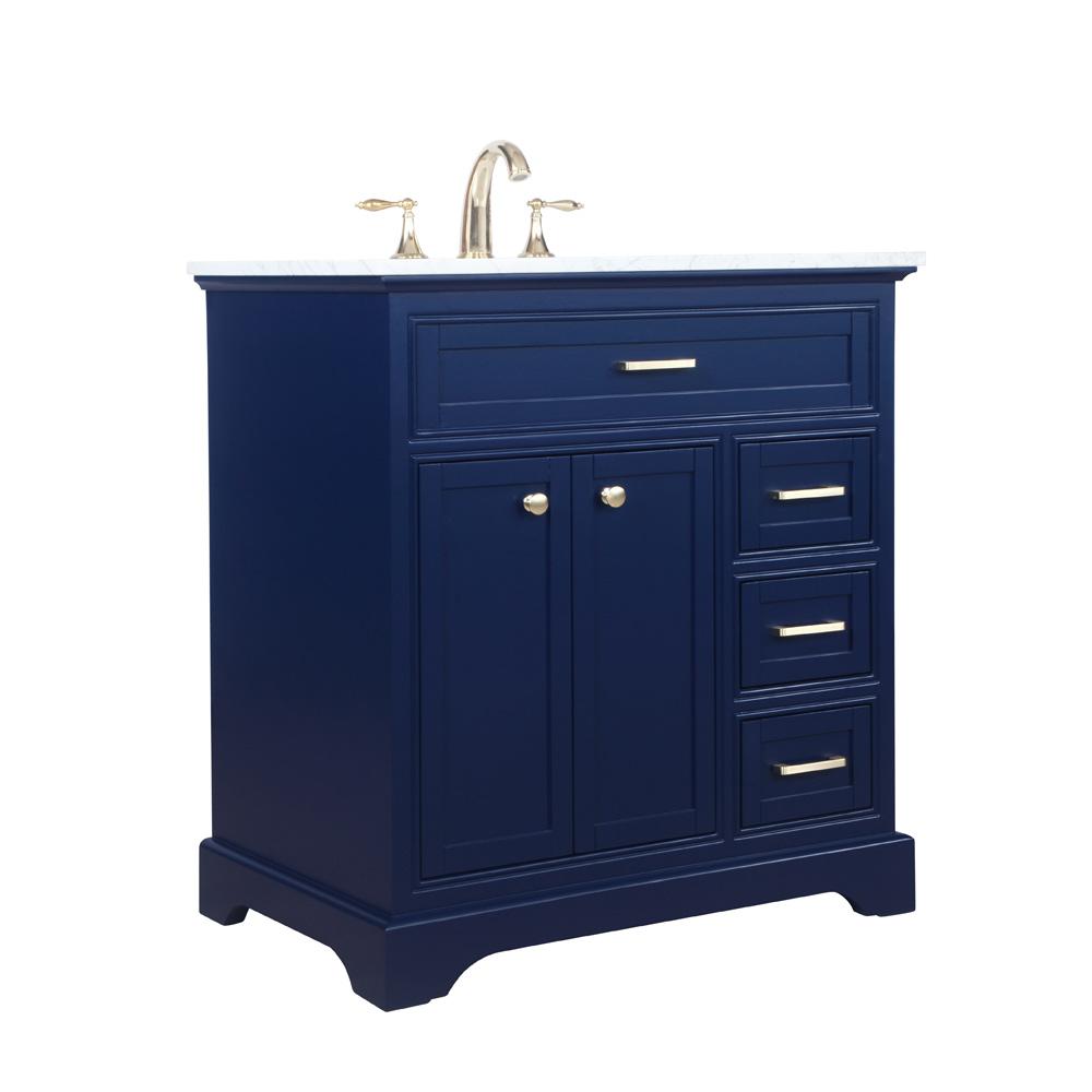 Elegant Furniture & Lighting - Americana 32 inch Single bathroom vanity in Blue - VF15032BL veiw 14