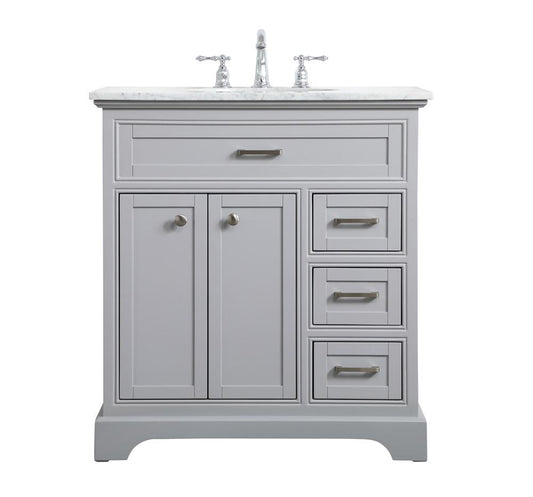 Elegant Furniture & Lighting - Americana 32 inch Single bathroom vanity in grey - VF15032GR veiw 1