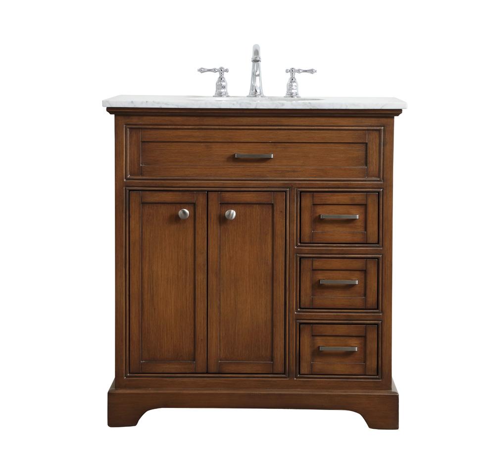 Elegant Furniture & Lighting - Americana 32 inch Single bathroom vanity in Teak - VF15032TK veiw 1