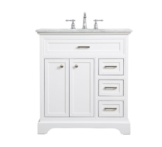 Elegant Furniture & Lighting - Americana 32 inch Single bathroom vanity in white - VF15032WH veiw 1