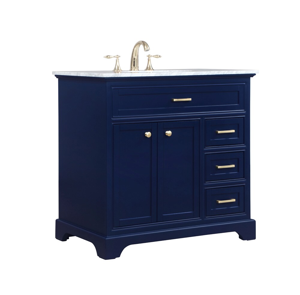 Elegant Furniture & Lighting - Americana 36 inch Single bathroom vanity in Blue - VF15036BL veiw 14
