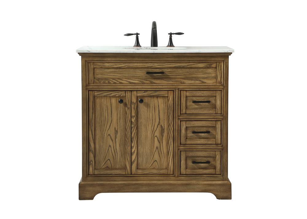 Elegant Furniture & Lighting - Americana 36 inch Single bathroom vanity in driftwood - VF15036DW veiw 1