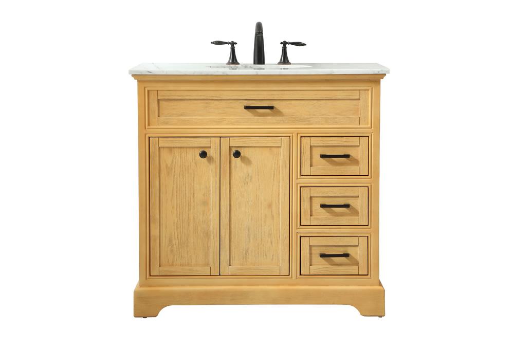 Elegant Furniture & Lighting - Americana 36 inch Single bathroom vanity in natural wood - VF15036NW veiw 1