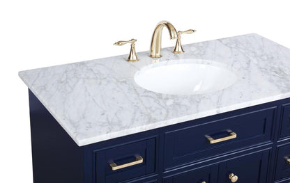 Elegant Furniture & Lighting - Americana 42 inch Single bathroom vanity in Blue - VF15042BL veiw 4