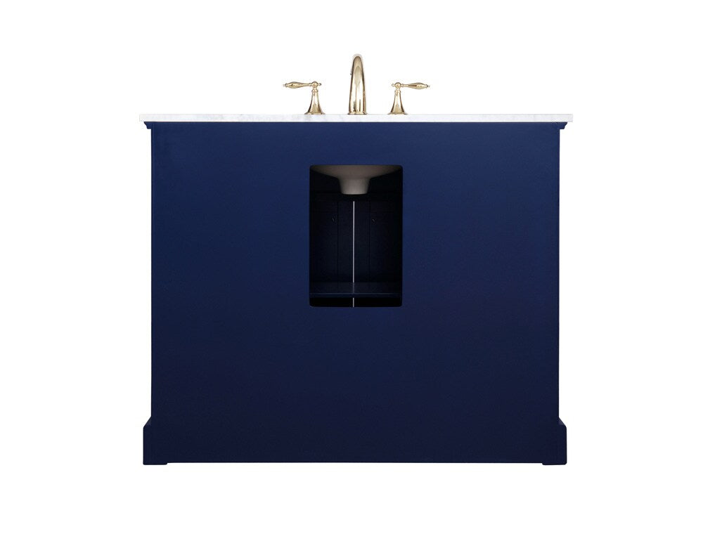 Elegant Furniture & Lighting - Americana 42 inch Single bathroom vanity in Blue - VF15042BL veiw 8