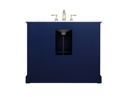 Elegant Furniture & Lighting - Americana 42 inch Single bathroom vanity in Blue - VF15042BL veiw 8