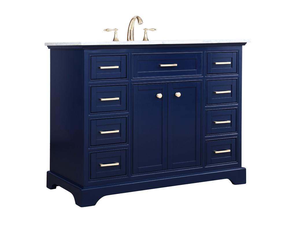 Elegant Furniture & Lighting - Americana 42 inch Single bathroom vanity in Blue - VF15042BL veiw 14