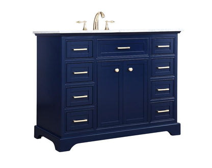 Elegant Furniture & Lighting - Americana 42 inch Single bathroom vanity in Blue - VF15042BL veiw 14