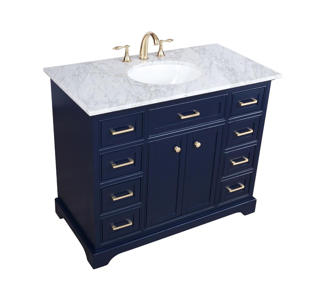 Elegant Furniture & Lighting - Americana 42 inch Single bathroom vanity in Blue - VF15042BL veiw 15
