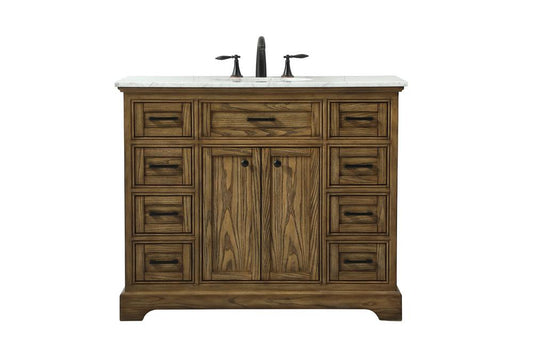 Elegant Furniture & Lighting - Americana 42 inch Single bathroom vanity in driftwood - VF15042DW veiw 1