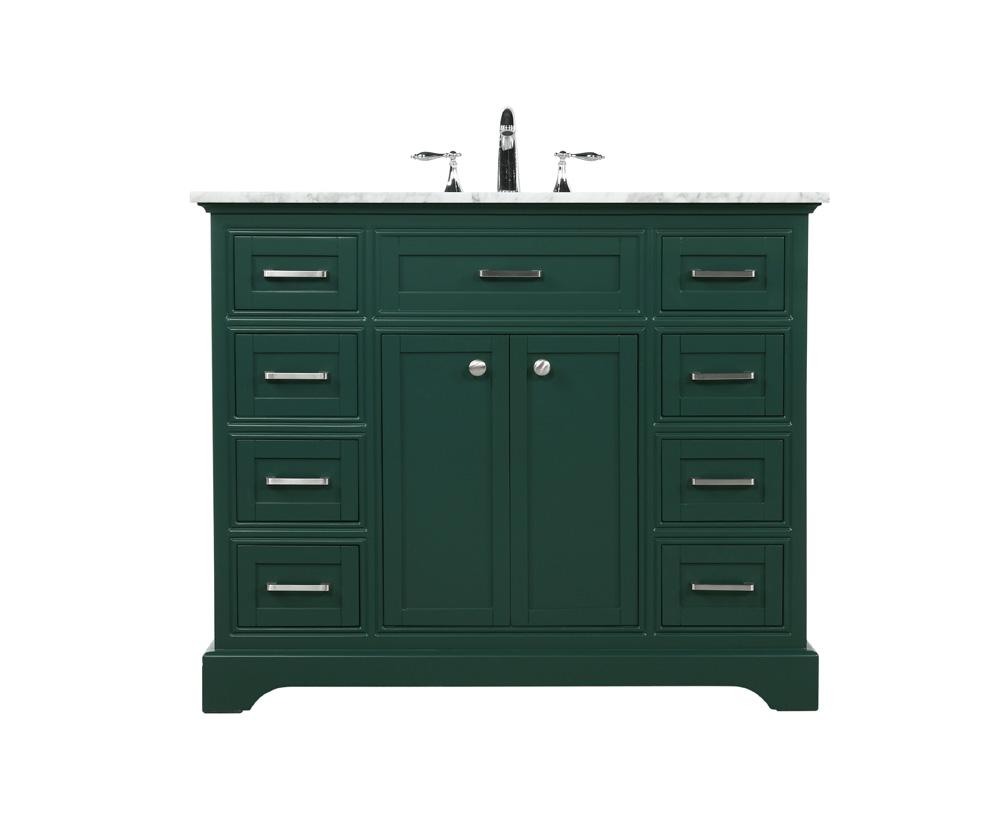 Elegant Furniture & Lighting - Americana 42 inch Single bathroom vanity in green - VF15042GN veiw 1
