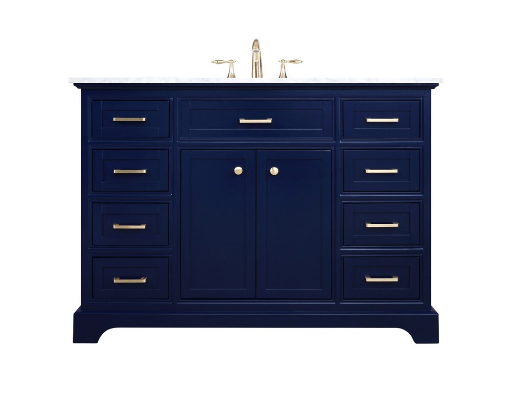 Elegant Furniture & Lighting - Americana 48 inch Single bathroom vanity in Blue - VF15048BL veiw 1