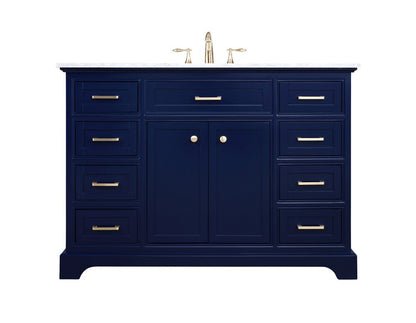 Elegant Furniture & Lighting - Americana 48 inch Single bathroom vanity in Blue - VF15048BL veiw 1