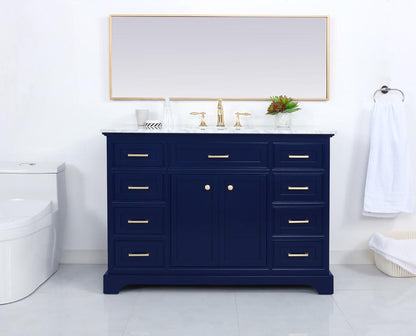 Elegant Furniture & Lighting - Americana 48 inch Single bathroom vanity in Blue - VF15048BL veiw 2