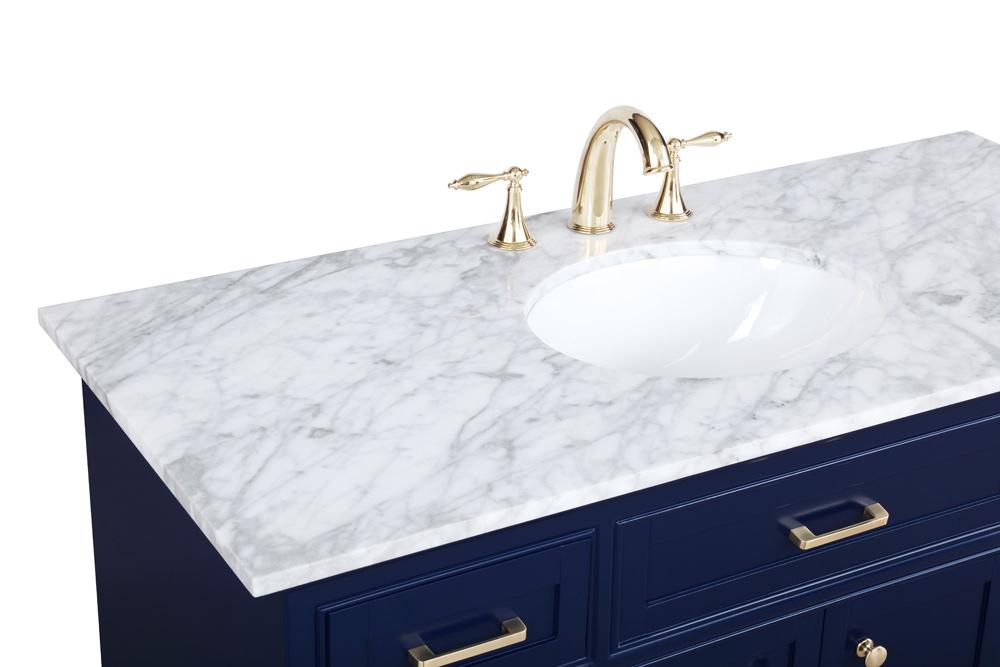 Elegant Furniture & Lighting - Americana 48 inch Single bathroom vanity in Blue - VF15048BL veiw 4