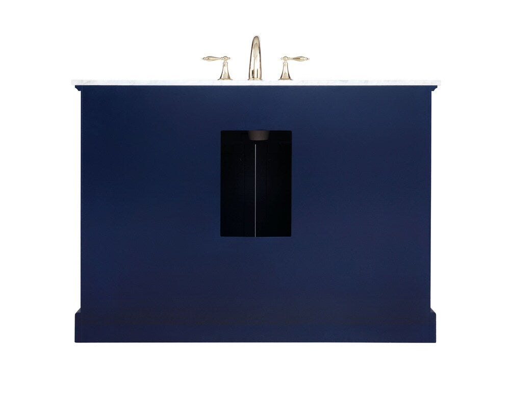 Elegant Furniture & Lighting - Americana 48 inch Single bathroom vanity in Blue - VF15048BL veiw 8