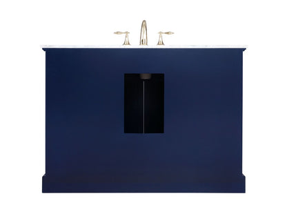 Elegant Furniture & Lighting - Americana 48 inch Single bathroom vanity in Blue - VF15048BL veiw 8