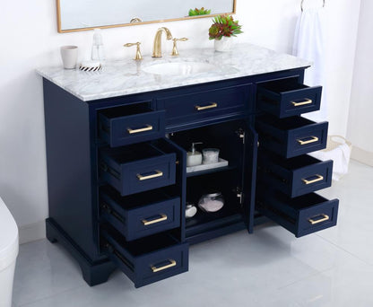 Elegant Furniture & Lighting - Americana 48 inch Single bathroom vanity in Blue - VF15048BL veiw 11