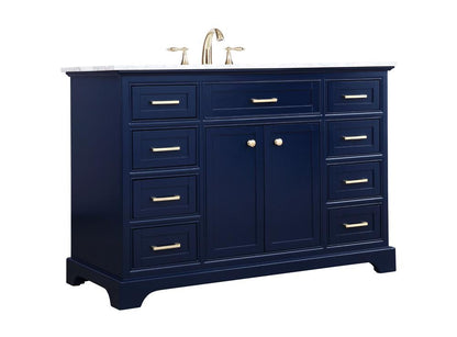 Elegant Furniture & Lighting - Americana 48 inch Single bathroom vanity in Blue - VF15048BL veiw 14