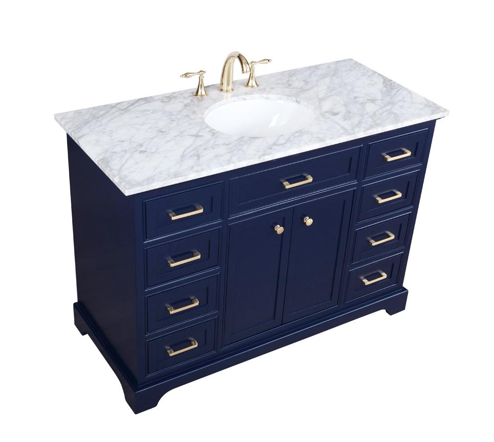 Elegant Furniture & Lighting - Americana 48 inch Single bathroom vanity in Blue - VF15048BL veiw 15