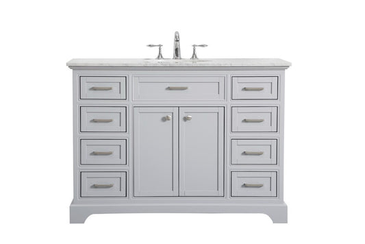 Elegant Furniture & Lighting - Americana 48 In. Single Bathroom Vanity Set In Light Grey - VF15048GR veiw 1