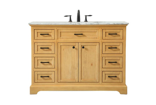 Elegant Furniture & Lighting - Americana 48 inch Single bathroom vanity in natural wood - VF15048NW veiw 1