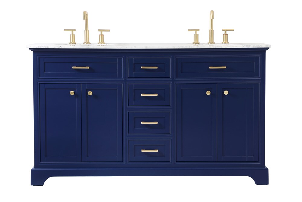 Elegant Furniture & Lighting - Americana 60 inch Single bathroom vanity in Blue - VF15060DBL veiw 1