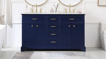 Elegant Furniture & Lighting - Americana 60 inch Single bathroom vanity in Blue - VF15060DBL veiw 2