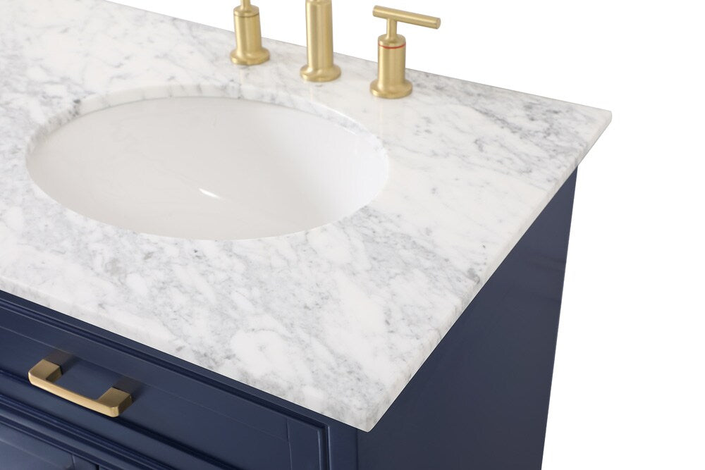 Elegant Furniture & Lighting - Americana 60 inch Single bathroom vanity in Blue - VF15060DBL veiw 4